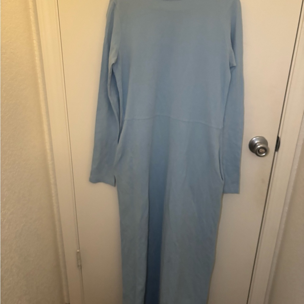 Light Blue Long Sleeve Dress